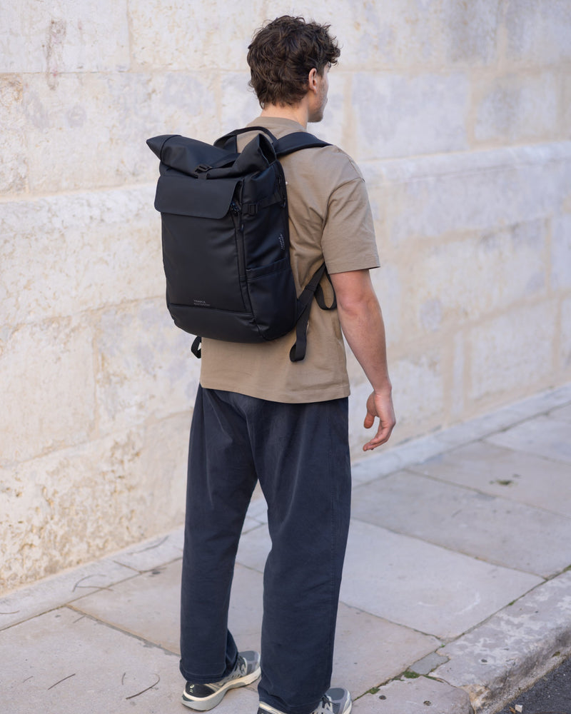 Roll Top Backpack - Black - Temple Outdoor