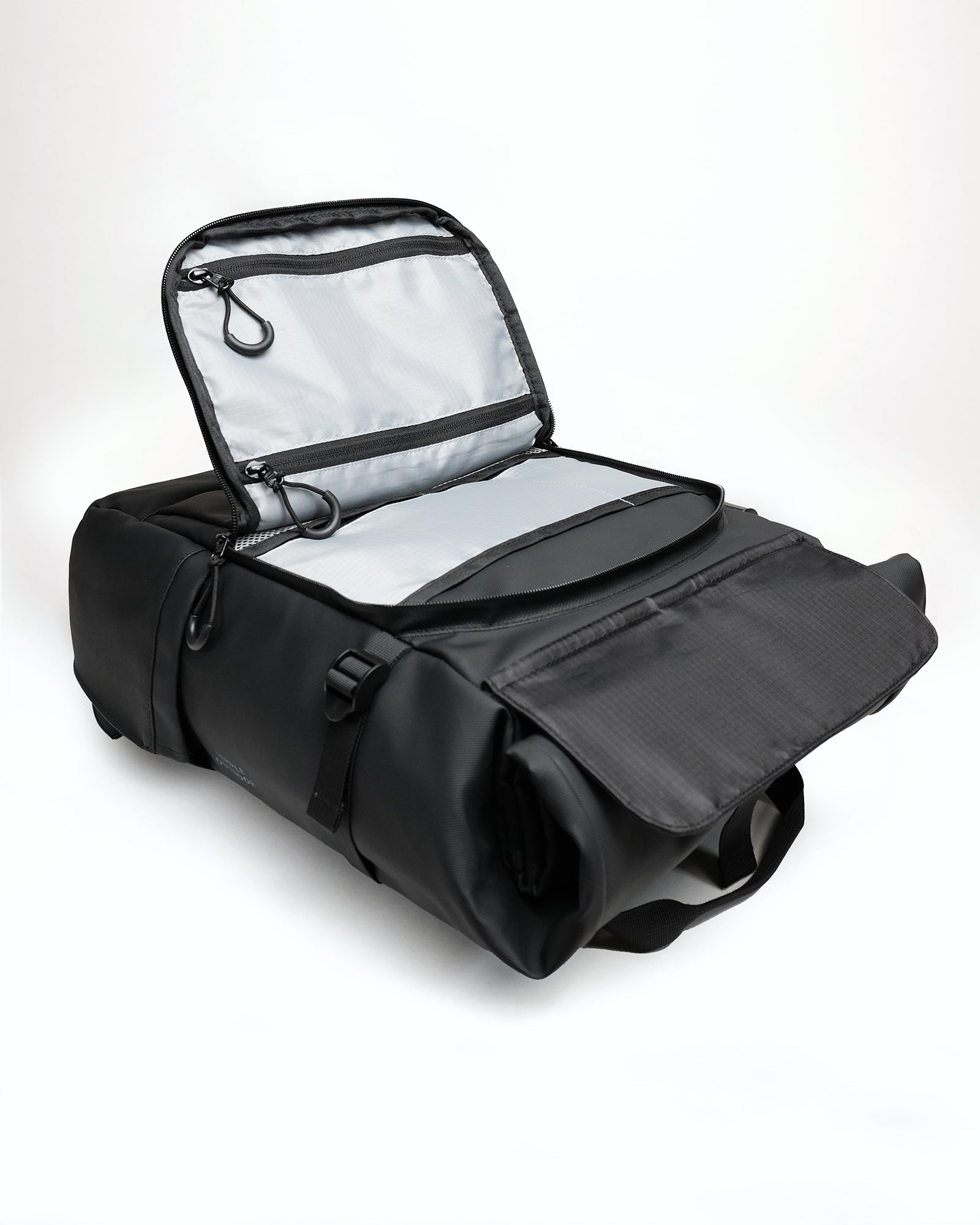 Roll Top Backpack - Black - Temple Outdoor