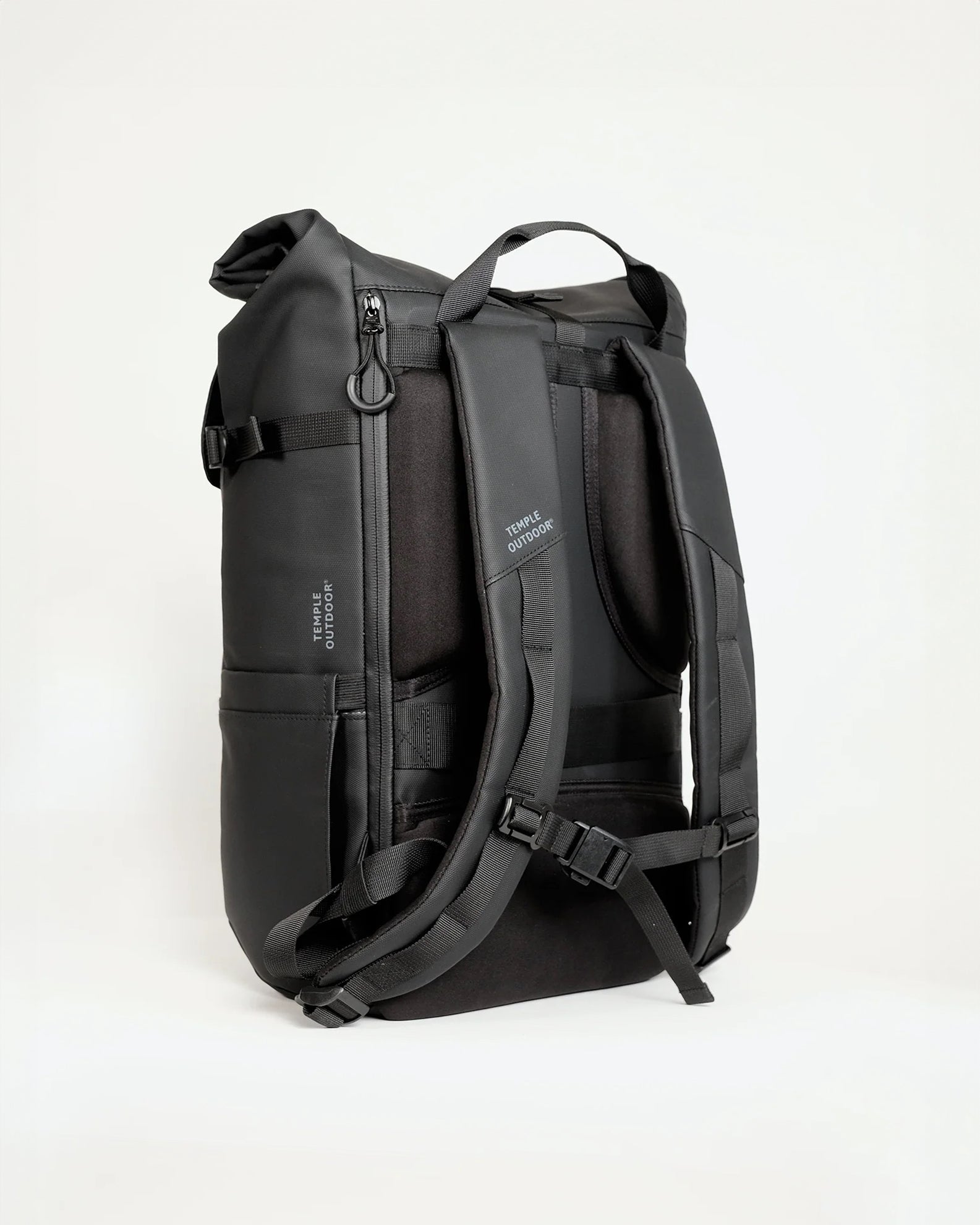 Roll Top Backpack - Black - Temple Outdoor